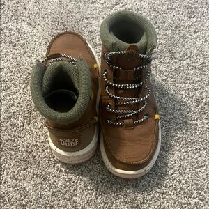 Hey Dude Brown and Green Boots Casual Lace-Up